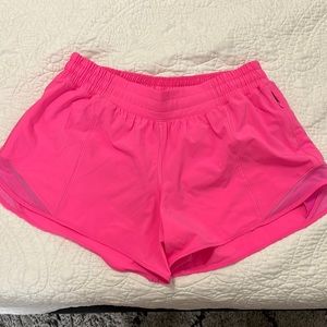 Lululemon hotty hot shorts - size 10 tall - sonic pink